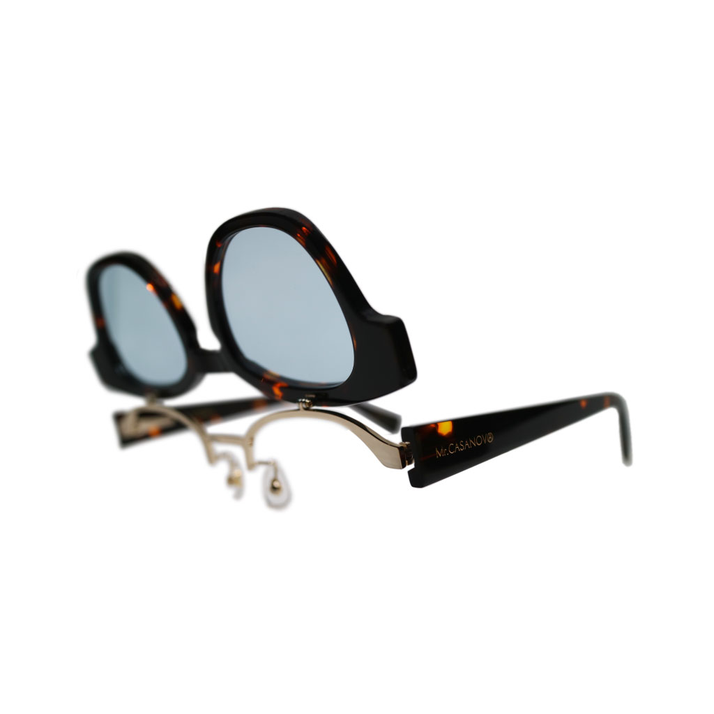 Mr. CASANOVA / CYBORG / Brown Demi / Light Blue Lens Mr. CASANOVA / CYBORG / Brown Demi / Light Blue Lens