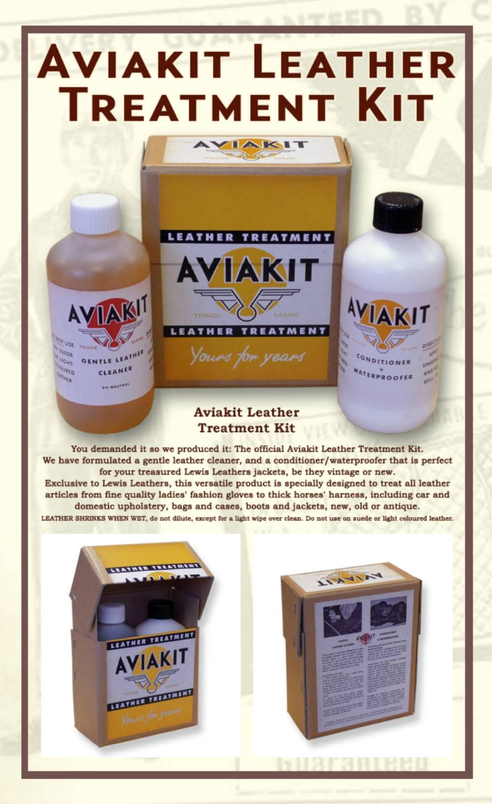 Lewis Leathers / AVIAKIT Leather Treatment Kit Lewis Leathers / AVIAKIT Leather Treatment Kit